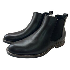 Bruno Marc Leather Chelsea Ankle Boots Mens Size 8.5 Black NEW